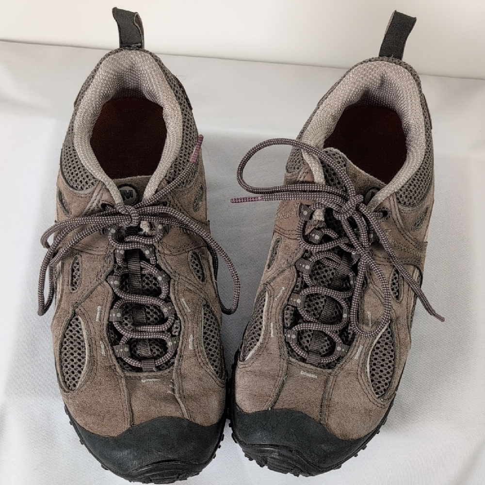 Merrell Brown Hiking Trail Shoes Lace Up Outdoor Sneakers